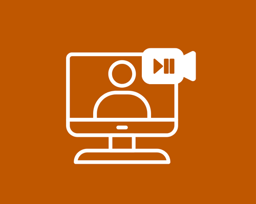 Icon of a computer screen displaying a video