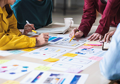 team strategically plans mobile user experience 