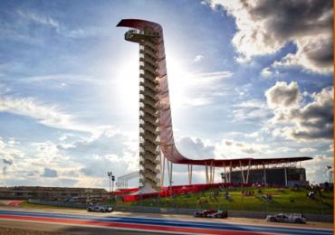 Circuit of the Americas Tower eclipsing sun