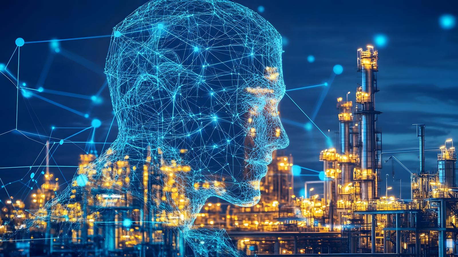 man shadow overlooking lighted energy area